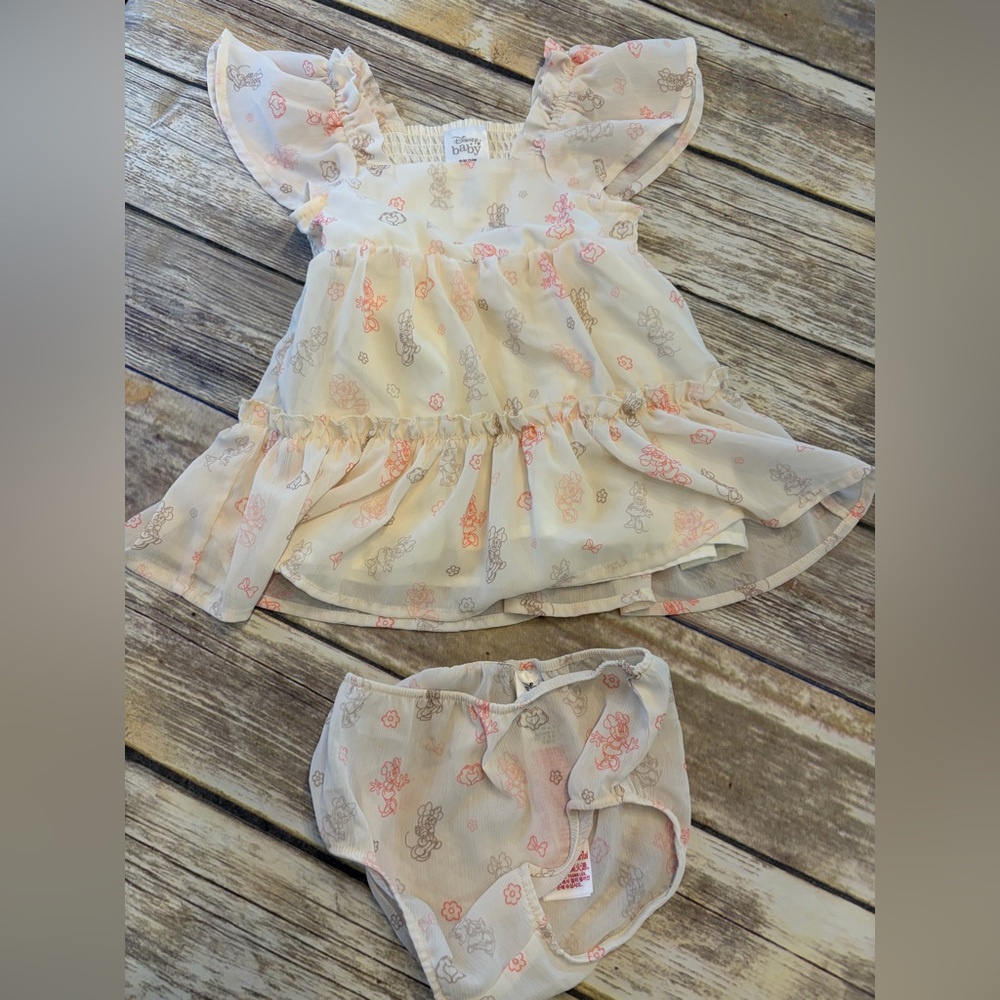 Disney Baby 12/18m Minnie Mouse Dress and Diaper Cover